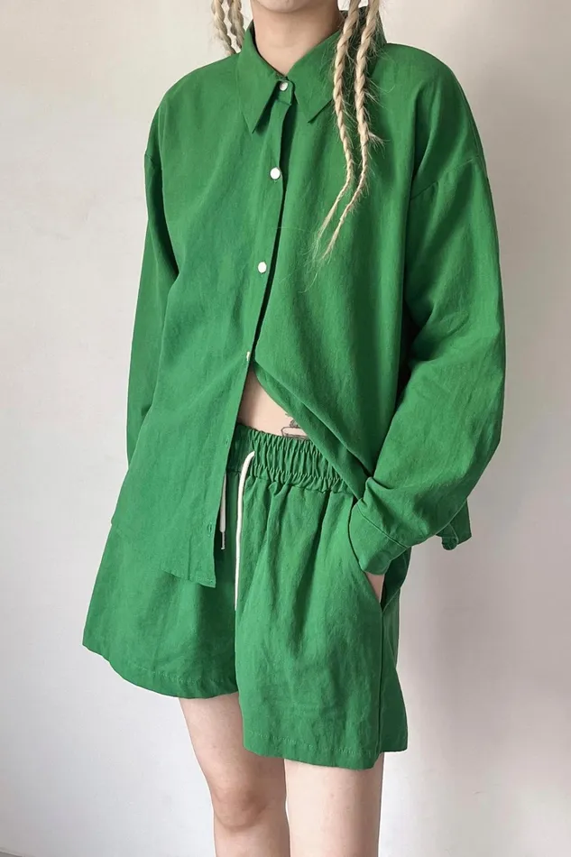 Storets Mia Openback Linen Shirt Women Shirts and Blouses