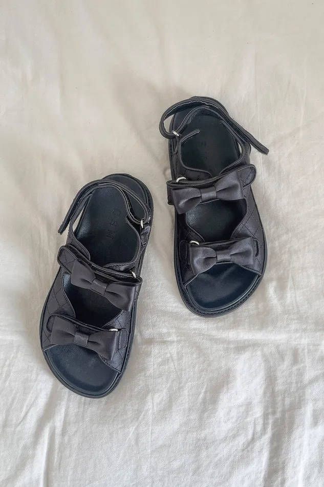 Storets Quilted Sandals WBows Women Shoes Storets Quilted Sandals WBows Women Shoes