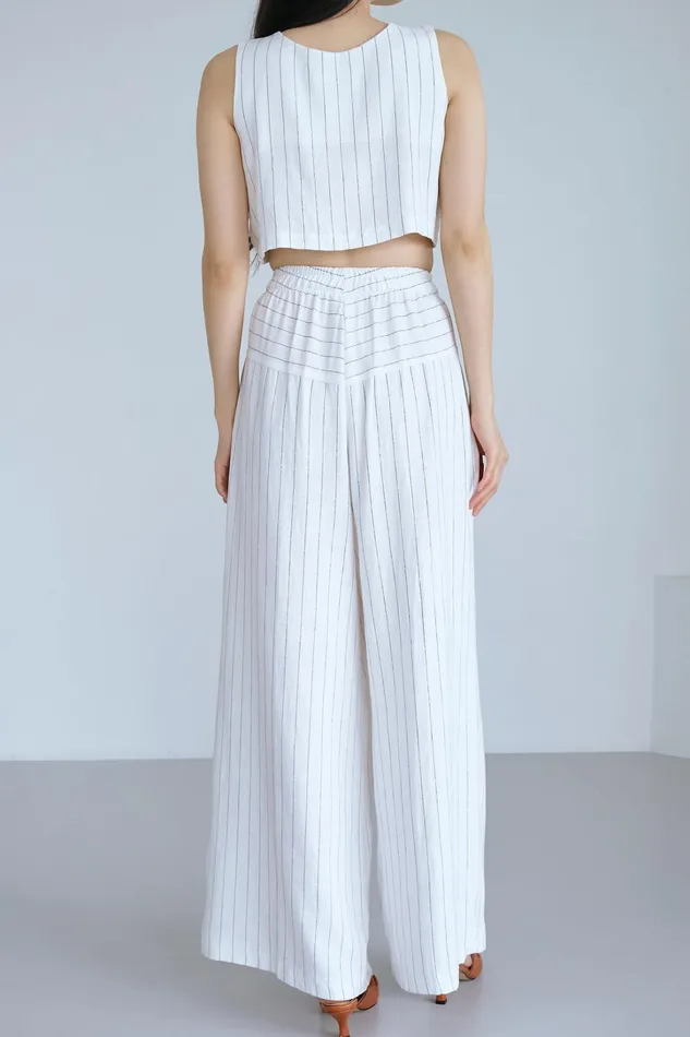 Storets Yve Striped Linen Top Women Shirts and Blouses Storets Yve Striped Linen Top Women Shirts and Blouses