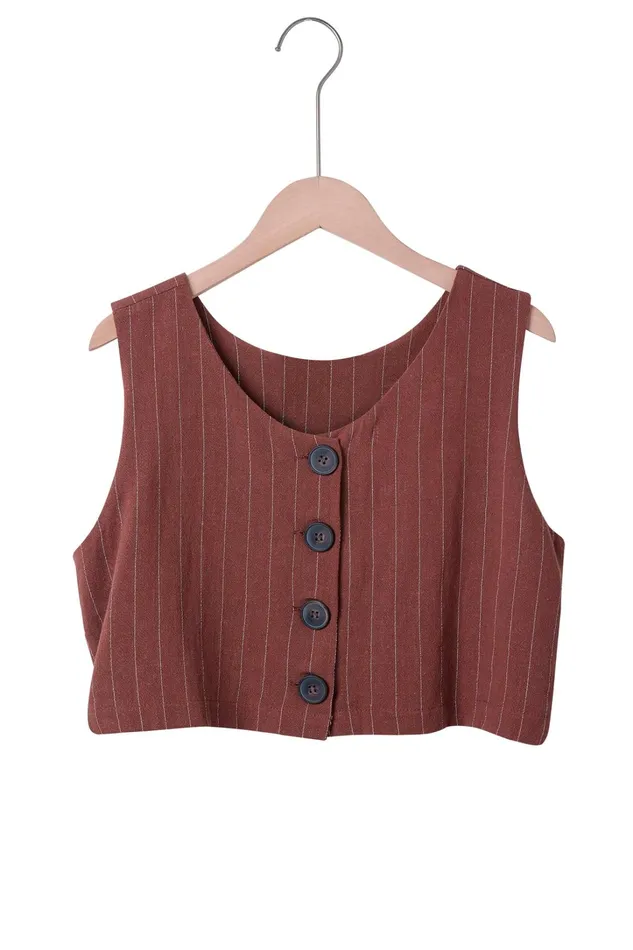 Storets Yve Striped Linen Top Women Shirts and Blouses Storets Yve Striped Linen Top Women Shirts and Blouses