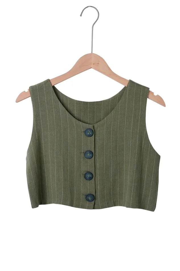 Storets Yve Striped Linen Top Women Shirts and Blouses Storets Yve Striped Linen Top Women Shirts and Blouses