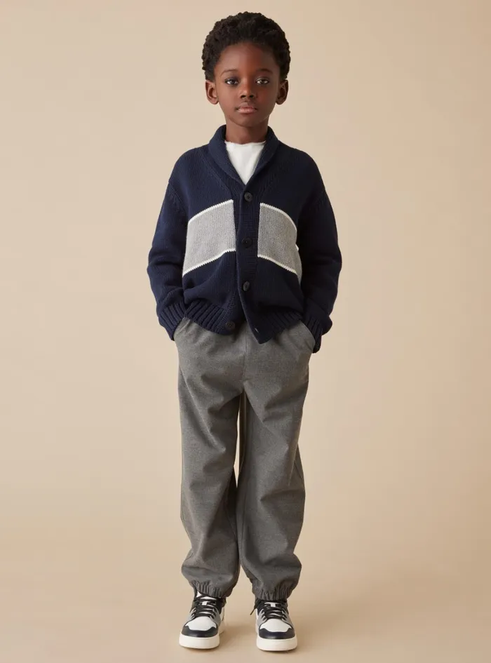 Sweaters And Cardigans Boy 216 Il Gufo Organic Cotton Cardigan