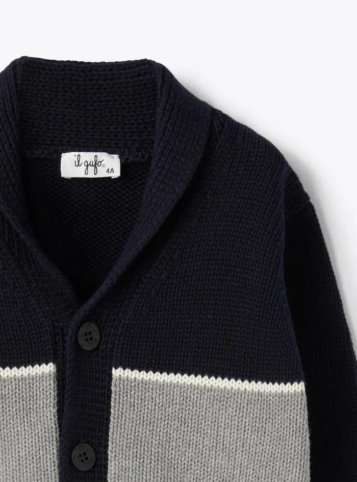 Sweaters And Cardigans Boy 216 Il Gufo Organic Cotton Cardigan