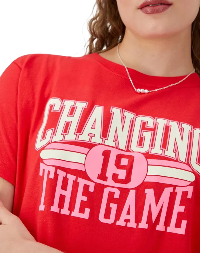 TShirt Changing The Game 1919 Graphic Solar Crimson Women Champion TShirts and Tops