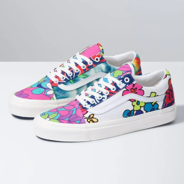 Vans Anaheim Factory Old Skool 36 DX Hoffman FabricsFloral Mix MensWomens Classics Shoes