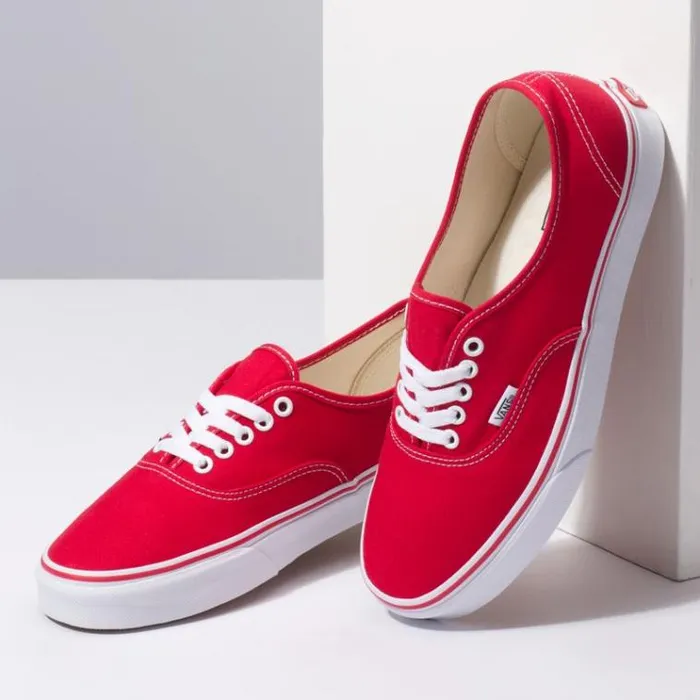 Vans Authentic Red Mens Classics Shoes Vans Authentic Red Mens Classics Shoes