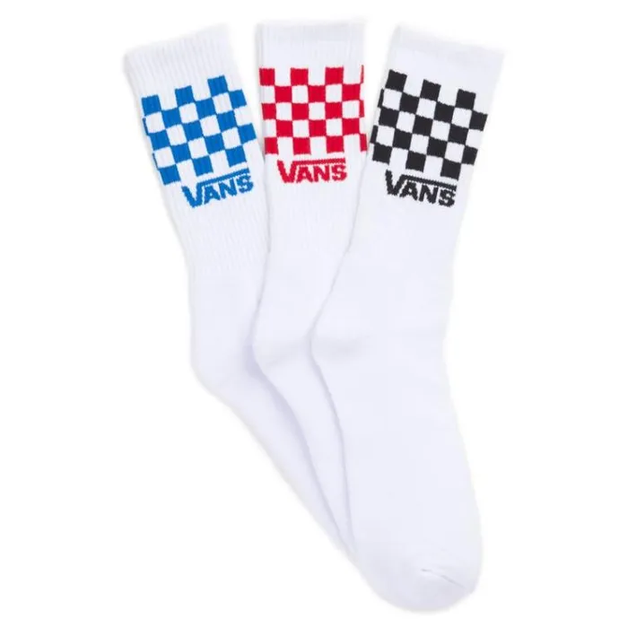 Vans Check Crew Socks 3 Pack Assorted Mens Socks