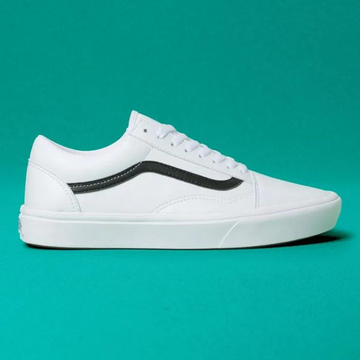 Vans Classic Tumble ComfyCush Old Skool True White Mens Classics Shoes Vans Classic Tumble ComfyCush Old Skool True White Mens Classics Shoes