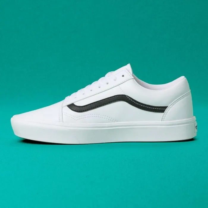 Vans Classic Tumble ComfyCush Old Skool True White Mens Classics Shoes Vans Classic Tumble ComfyCush Old Skool True White Mens Classics Shoes