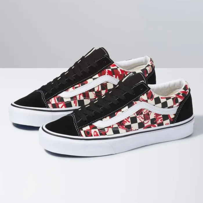 Vans Crew Style 36 CheckerboardRed MensWomens Classics Shoes