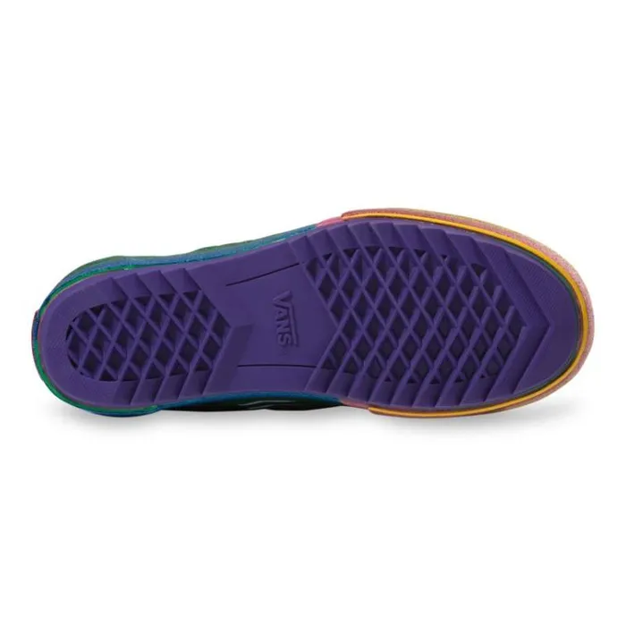 Vans Glitter SlipOn Stacked BlackRainbow Womens Classics Shoes