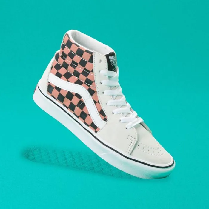 Vans Mixed Media ComfyCush Sk8Hi WhiteMulti MensWomens Classics Shoes
