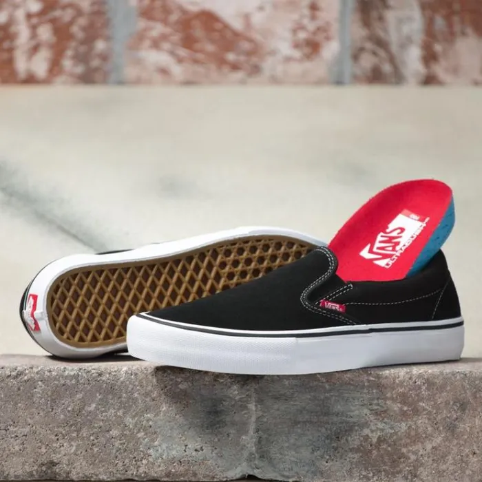 Vans SlipOn Pro Blackwhitegum MensWomens BMX Shoes