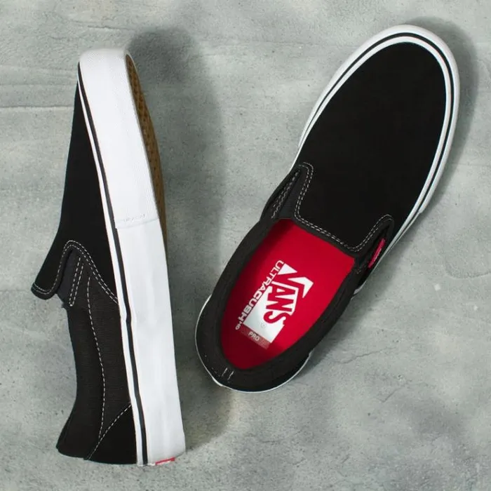 Vans SlipOn Pro Blackwhitegum MensWomens BMX Shoes Vans SlipOn Pro Blackwhitegum MensWomens BMX Shoes