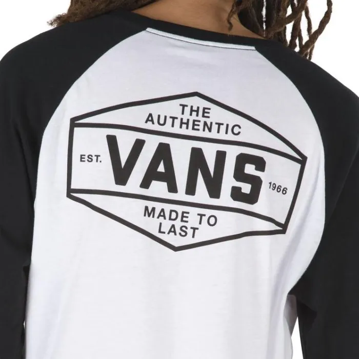 Vans Standard Raglan WhiteBlack Mens TShirts and Tanks Vans Standard Raglan WhiteBlack Mens TShirts and Tanks