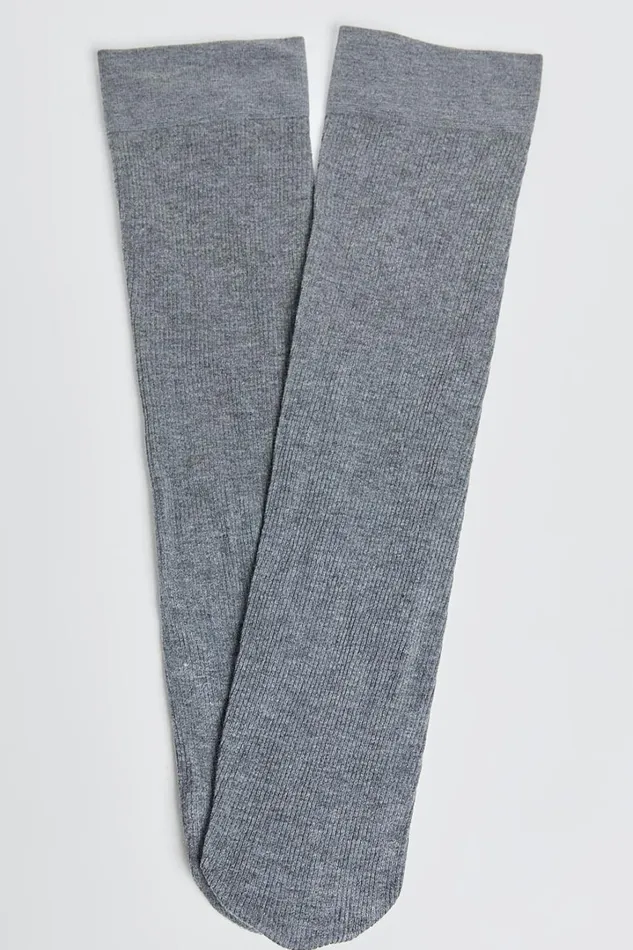 Vivi Tights 8211 Thick Knit Calf Tights In Charcoal Women Showpo Socks and Tights