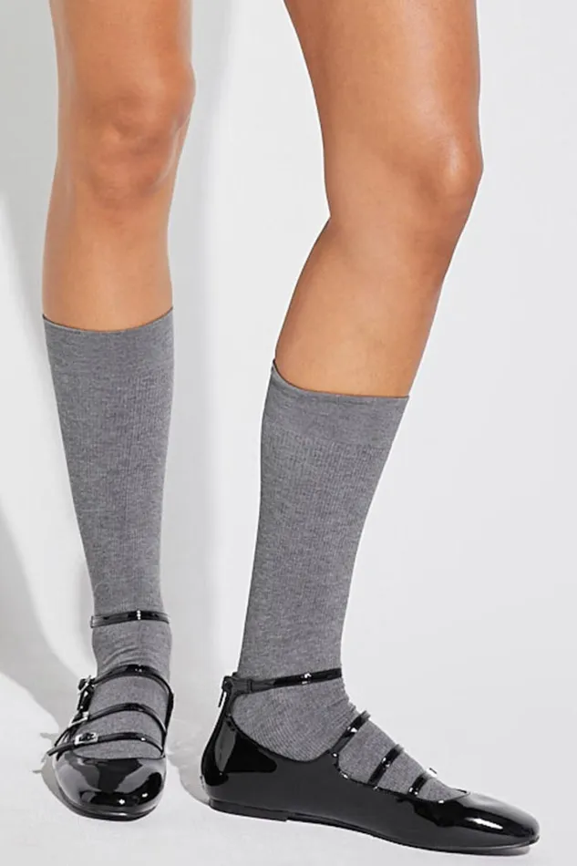 Vivi Tights 8211 Thick Knit Calf Tights In Charcoal Women Showpo Socks and Tights