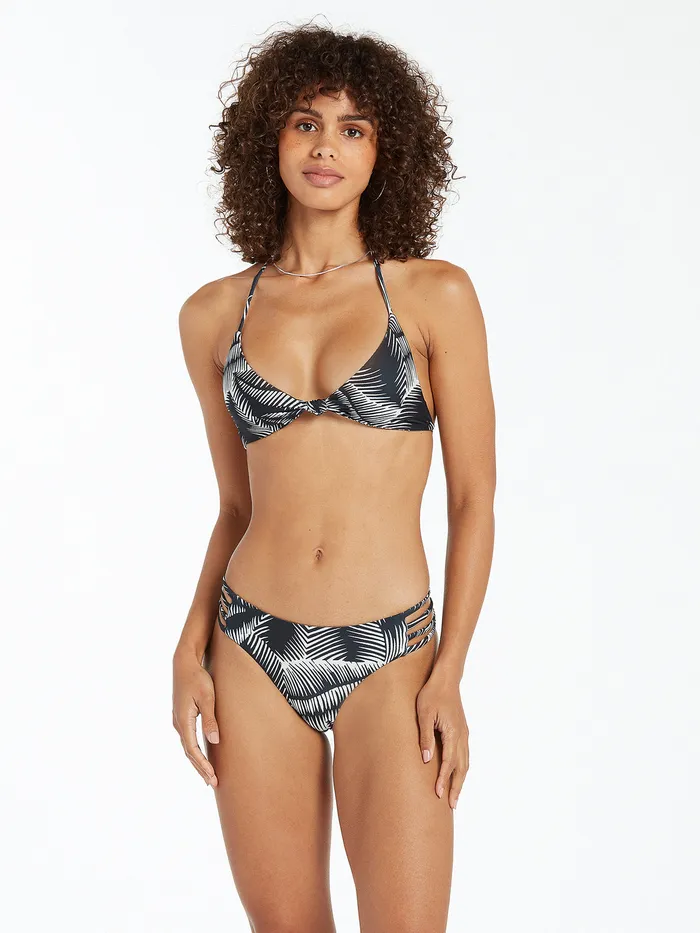 Volcom EcoTrue Swim Stay Or Leaf Triangle Bikini Top 8211 Black Black 8211 Womens