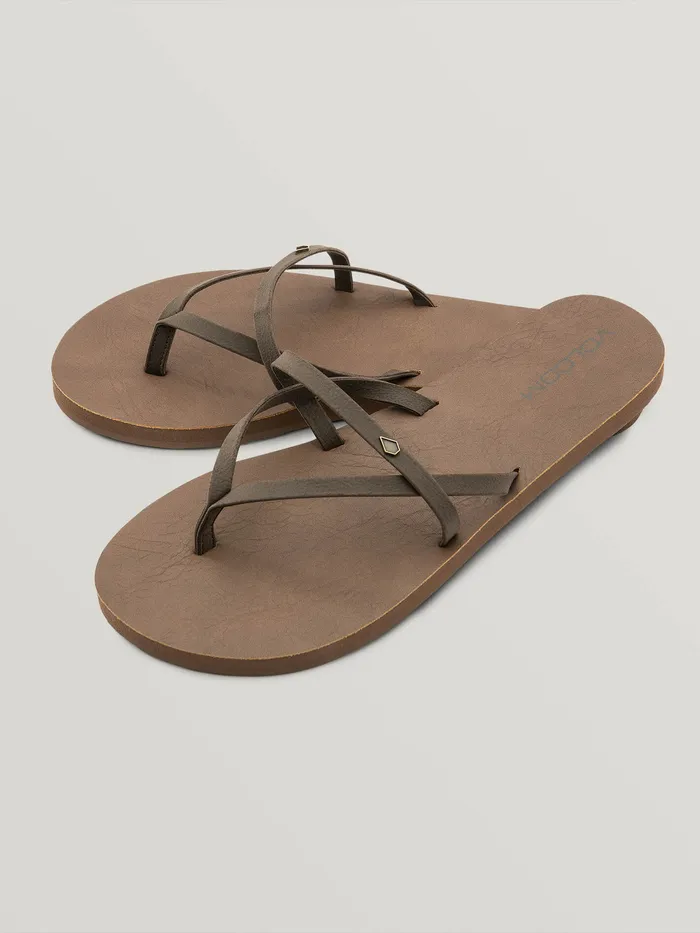 Volcom Sandals All Night Long Ii Sandal 8211 Brown Brown 8211 Womens