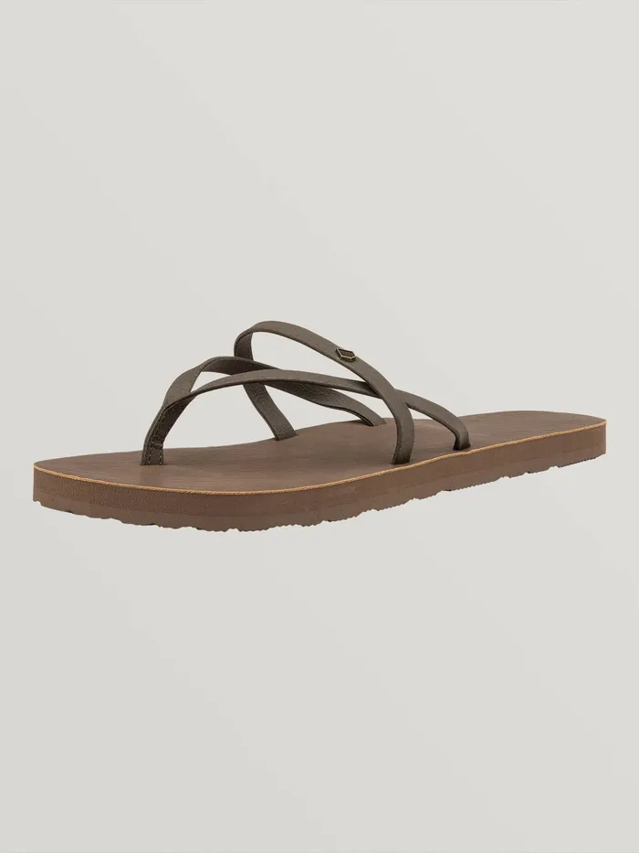Volcom Sandals All Night Long Ii Sandal 8211 Brown Brown 8211 Womens