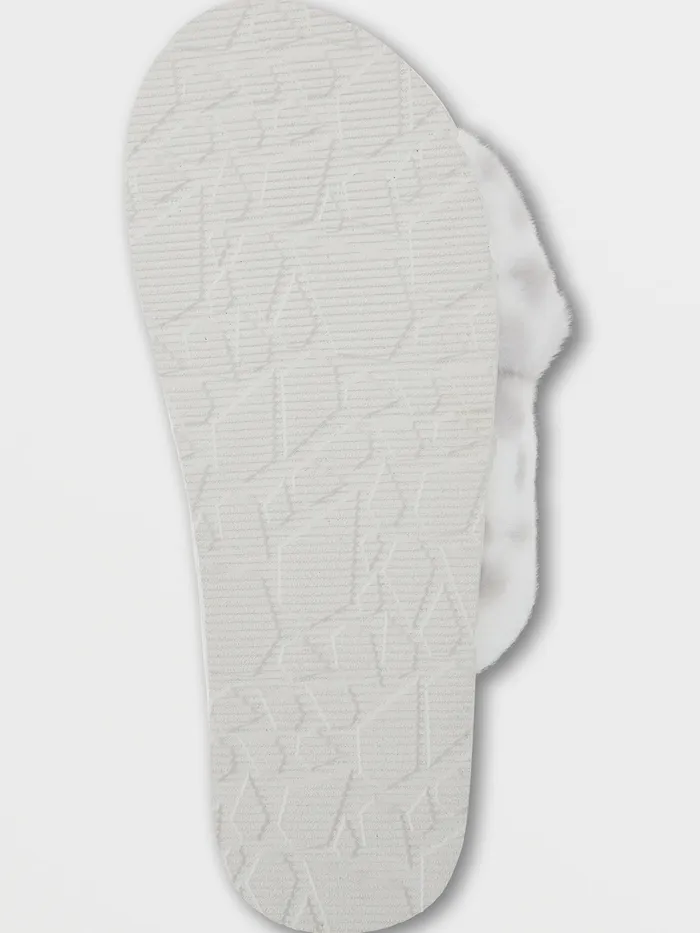 Volcom Sandals Lived In Lounge Slip Sandal 8211 Star White Star White 8211 Womens