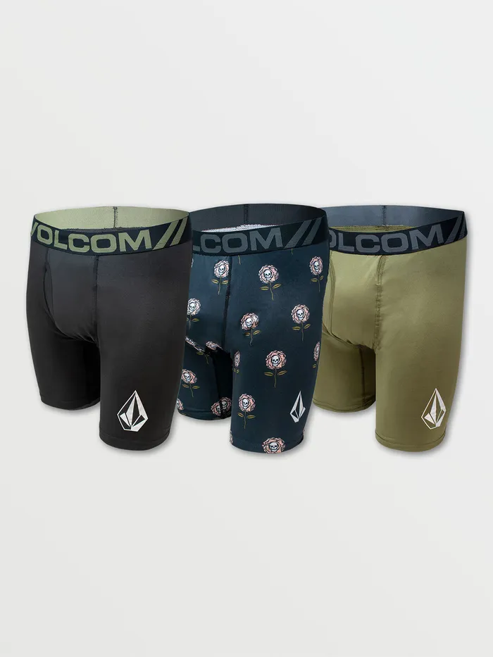 Volcom Underwear Volcom 3pk Longer Leg Boxer Brief 8211 Sublimated Print Rose Skull Dead Flowers 8211 Mens Volcom Underwear Volcom 3pk Longer Leg Boxer Brief 8211 Sublimated Print Rose Skull Dead Flowers 8211 Mens