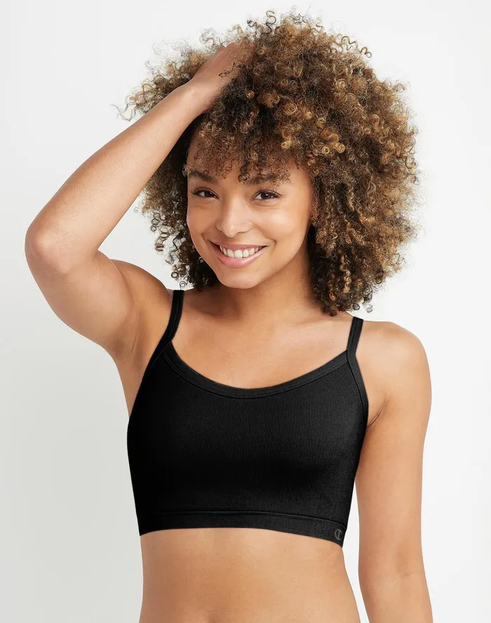 Women039S Seamless Racerback Bralette C Logo Black Women Champion Sports Bras and Bralettes