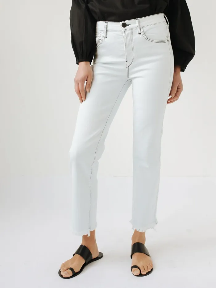 Women 3X1 8211 Austin Crop Jean In Light Blue The UNDONE Denim