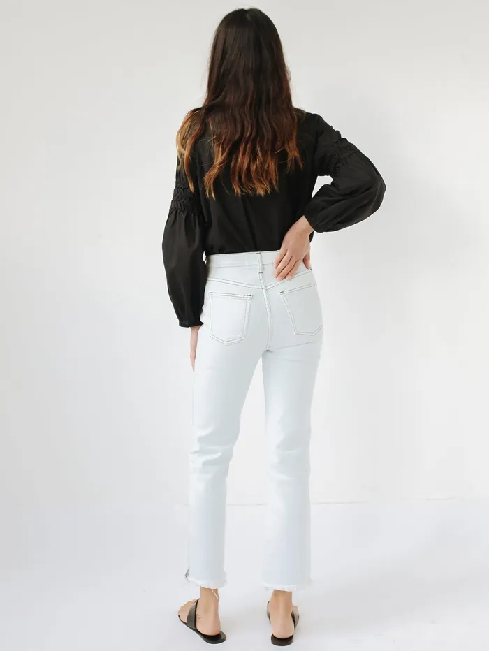 Women 3X1 8211 Austin Crop Jean In Light Blue The UNDONE Denim