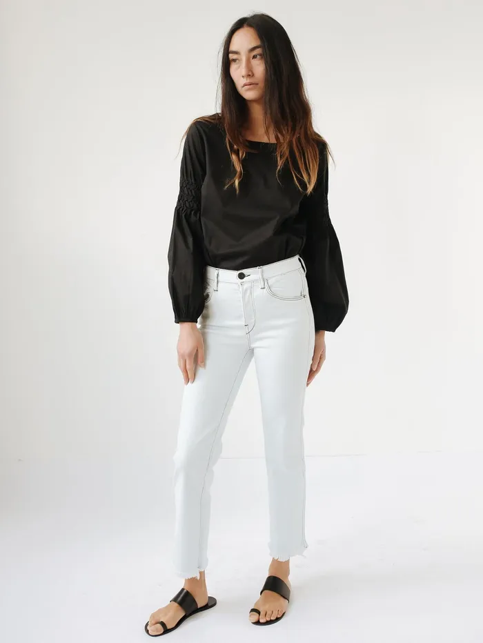 Women 3X1 8211 Austin Crop Jean In Light Blue The UNDONE Denim