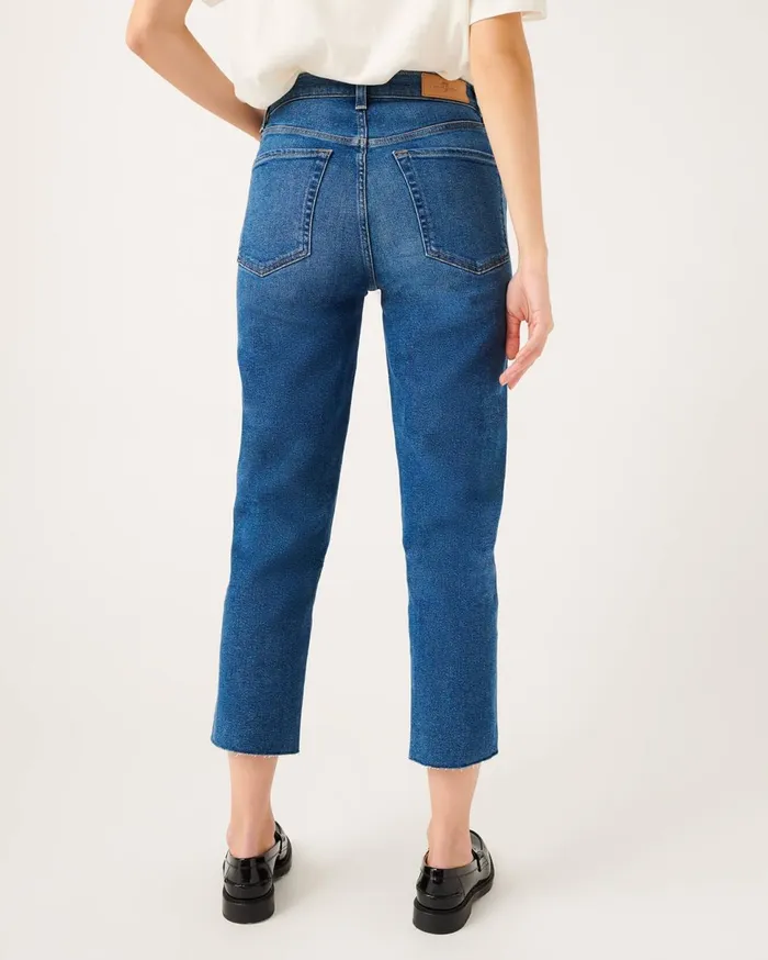 Women 7 For All Mankind Denim Luxe Vintage High Waist Cropped Straight In Lady Blue