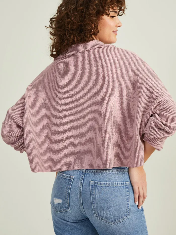 Women Altar039d State Blouses Brooke Cropped Button Top Lilac