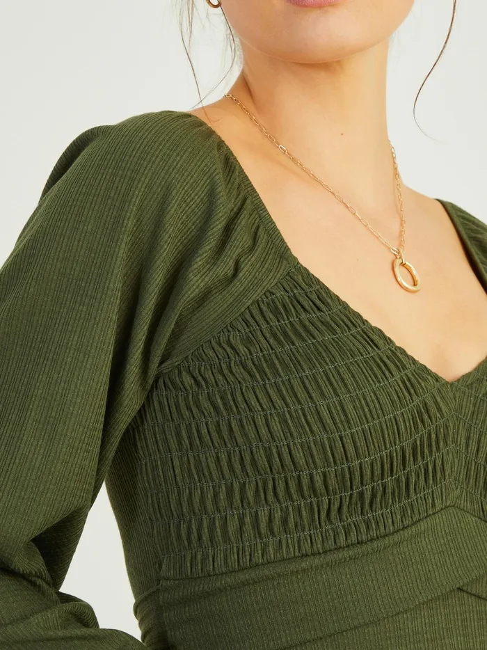 Women Altar039d State Blouses Sophie Crossover Peplum Top Olive