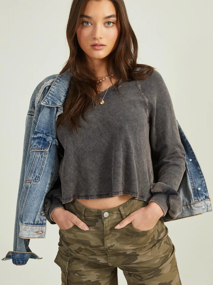 Women Altar039d State Blouses Viola Thermal Top Blackoyster