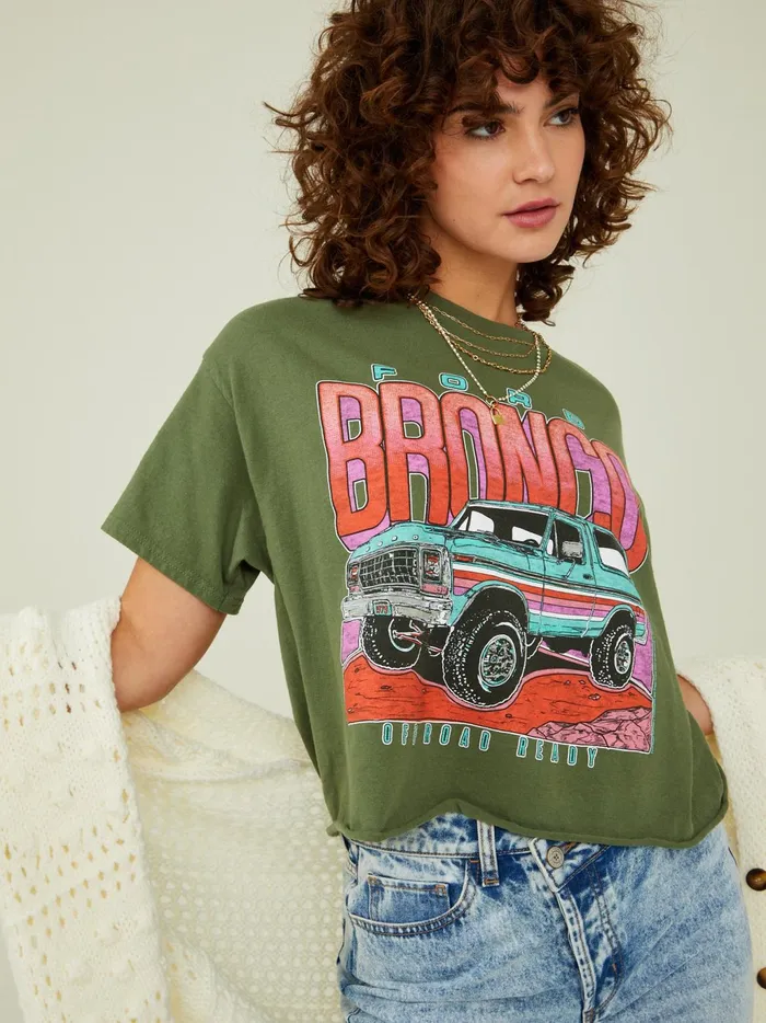 Women Altar039d State Graphics 1979 Bronco Graphic Tee Militarygreen