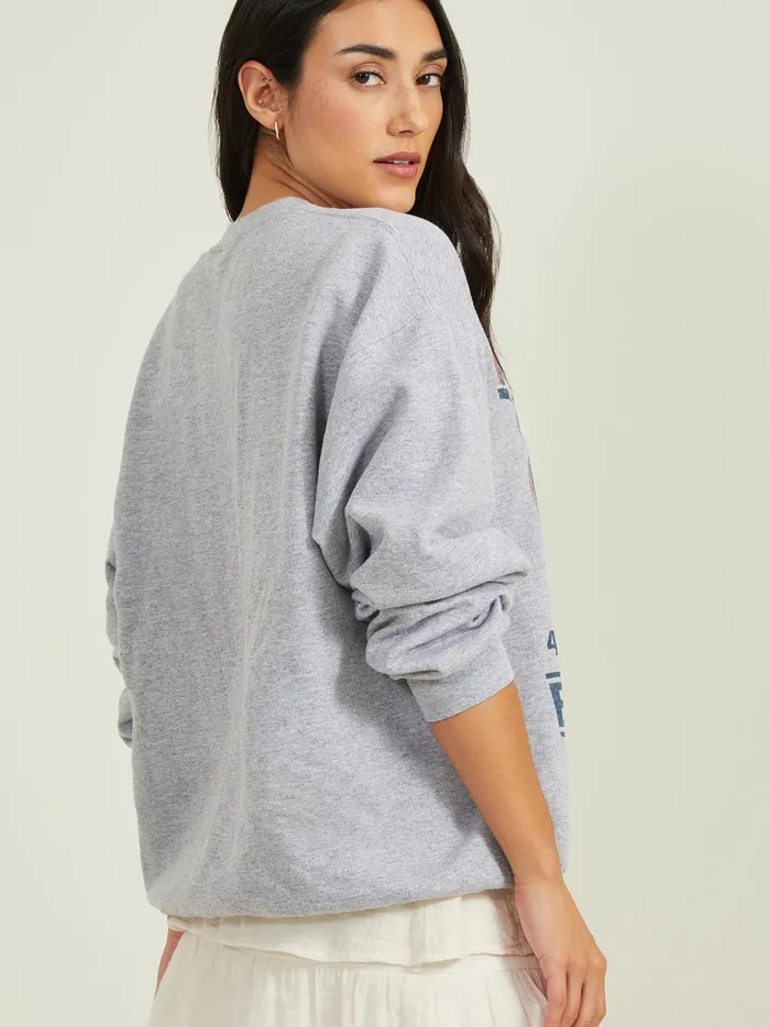Women Altar039d State Graphics Bronco Fleece Pullover Heathergrey