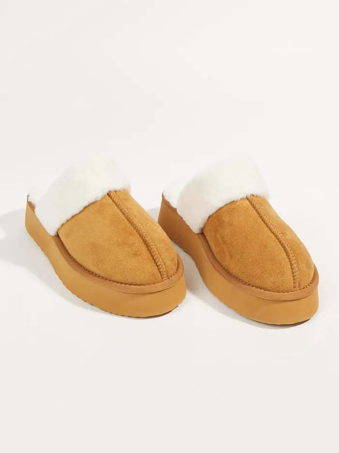 Women Altar039d State Slippers Cozy Band Platform Slippers Tan