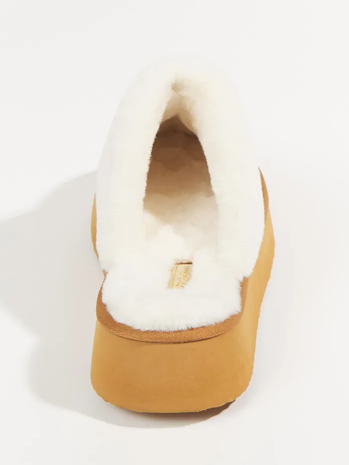 Women Altar039d State Slippers Cozy Band Platform Slippers Tan