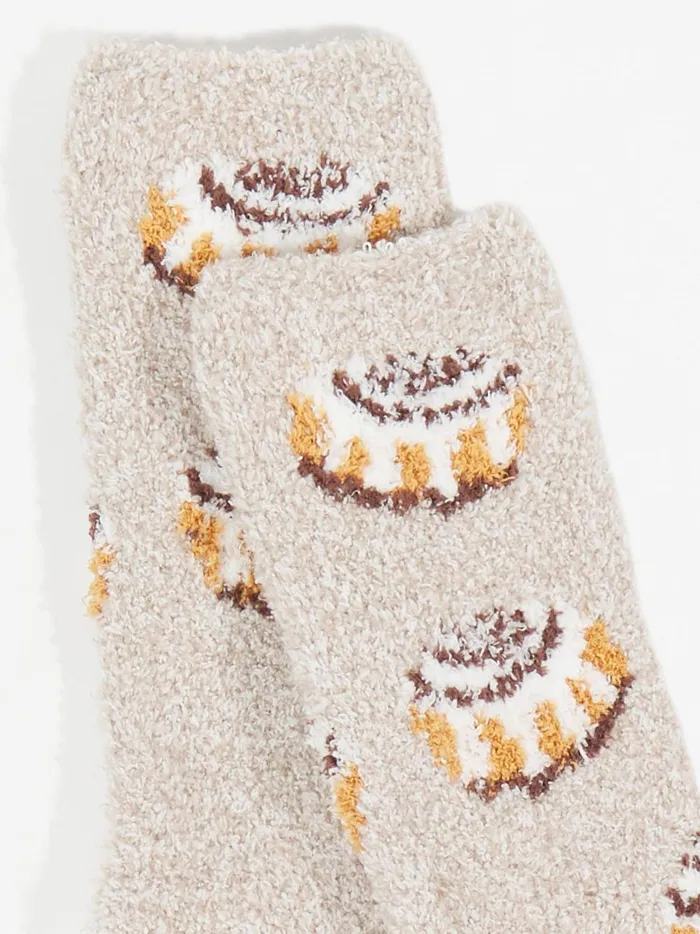 Women Altar039d State Socks Cinnamon Roll Cozy Socks Cream