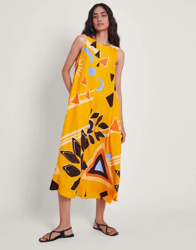 Women Amanda Print Dress Orange Monsoon Dresses