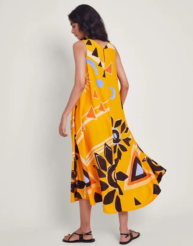 Women Amanda Print Dress Orange Monsoon Dresses