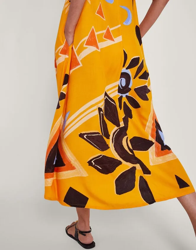 Women Amanda Print Dress Orange Monsoon Dresses