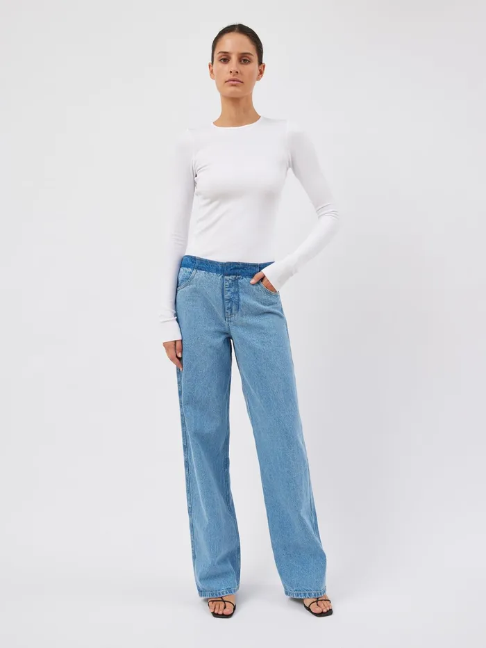 Women Christopher Esber 8211 Deconstruct Denim Jean In Indigo The UNDONE Denim