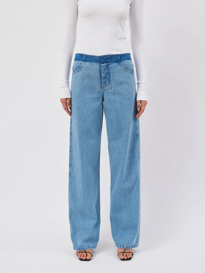 Women Christopher Esber 8211 Deconstruct Denim Jean In Indigo The UNDONE Denim