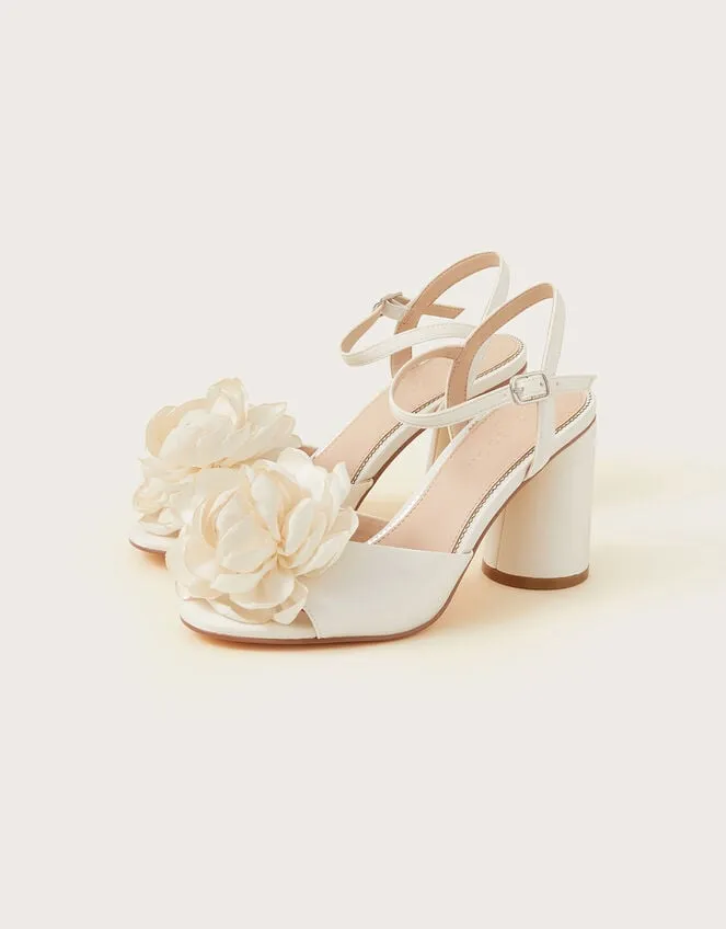 Women Corsage Bridal Heel Sandals Ivory Monsoon Wedding Shoes