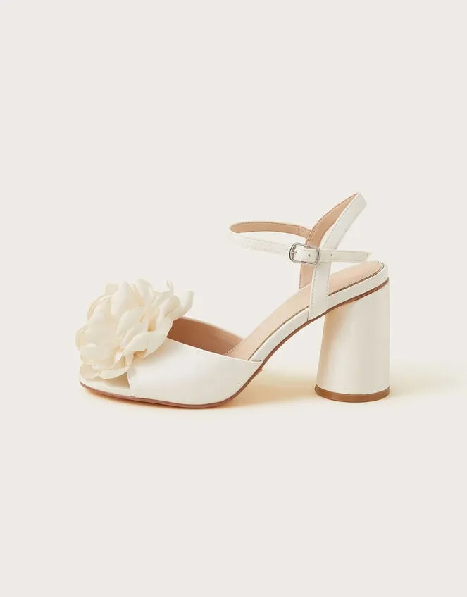 Women Corsage Bridal Heel Sandals Ivory Monsoon Wedding Shoes