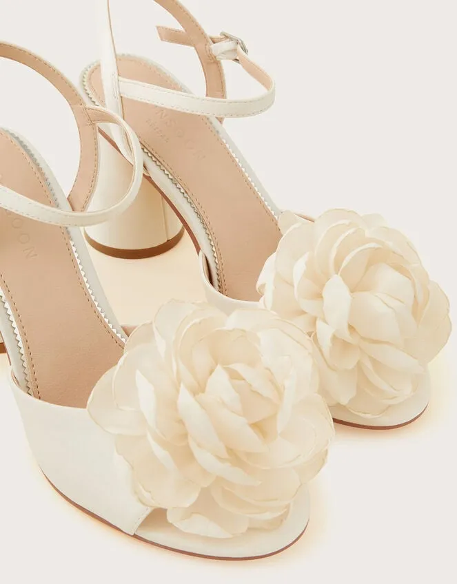 Women Corsage Bridal Heel Sandals Ivory Monsoon Wedding Shoes