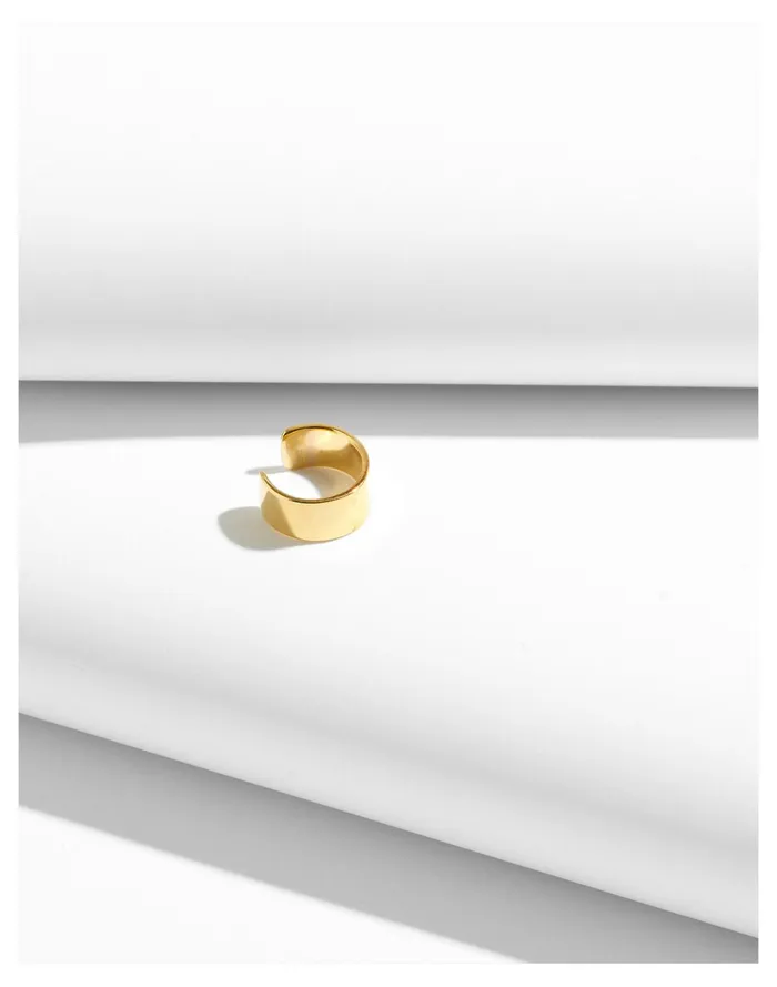 Women Delicate Collection Demi Fine Wide Ear Cuff 14k Gold Madewell 14K GoldPlated