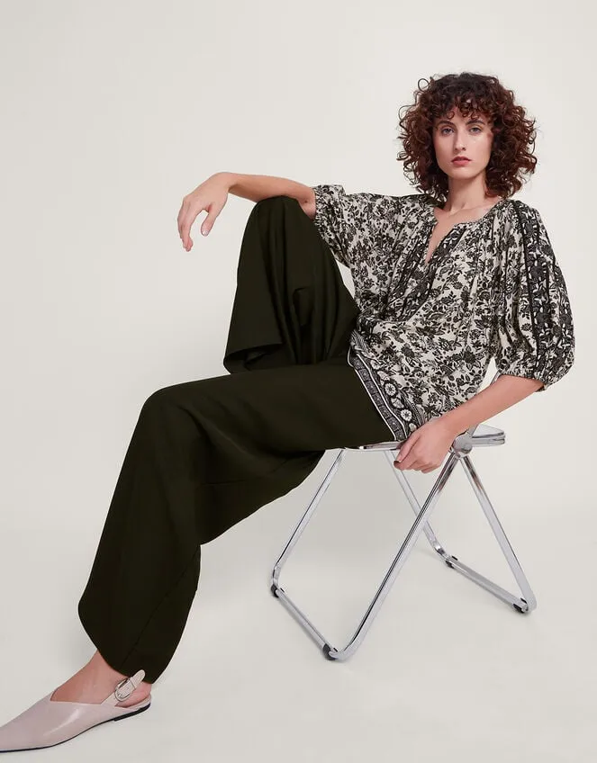 Women Holly Heritage Top Black Monsoon Tops and Blouses