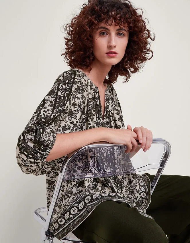 Women Holly Heritage Top Black Monsoon Tops and Blouses